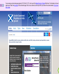 Image representing the first capture of the Scottish Government website